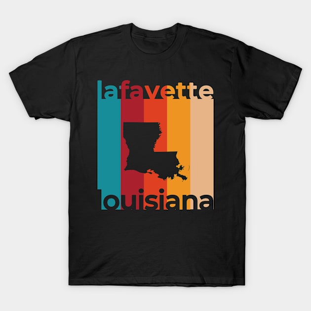Lafayette Louisiana Retro T-Shirt by easytees